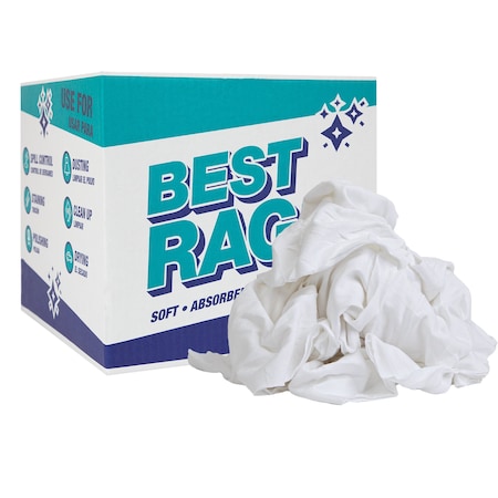 Monarch W48NWB T-Shirt Rags Pre-Washed - 10lb Box N-W48NWB-10